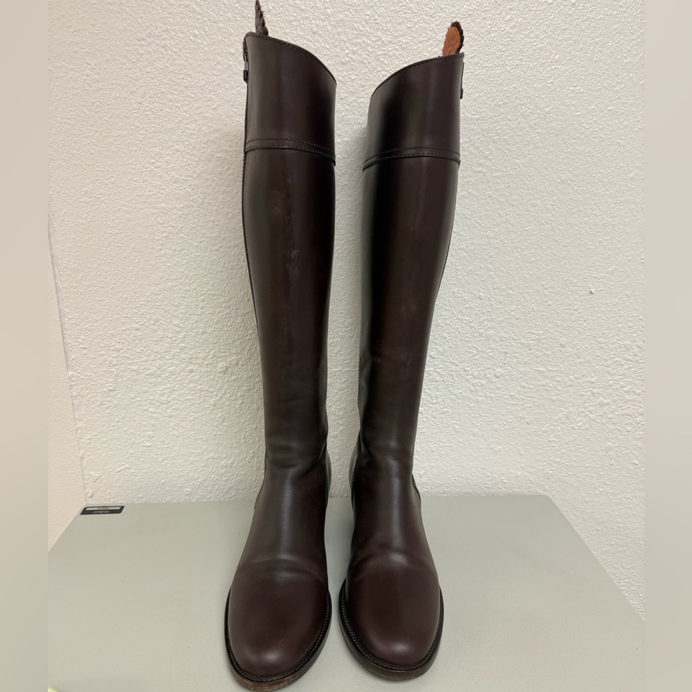 Fairfax & Favor Regina mahogany leather boots regular fit size 9 1/2 - Picture 3 of 9